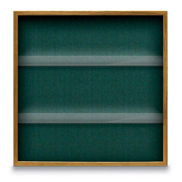 Outdoor Enclosed Combo Board, 48"x36", Satin Frame/Black Porc & Surf